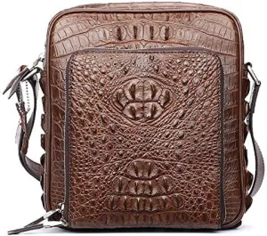 100% Genuine Crocodile Leather Men Crossbody Bag Luxury Real Alligator Skin Shoulder Bag Men's Business Bag