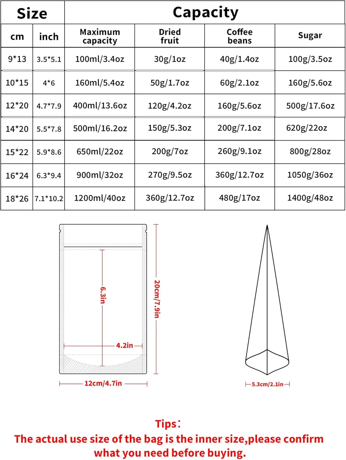 100 Pack Smell Proof Bags 4.7" x 7.9", Resealable Bags with Matte Window, Foil Pouch Stand Up Sealable Bags for Packaging（Black）