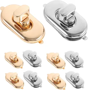 10Pcs Twisting Turn Lock Clasp for Leather Handbag Bag DIY Craft Sturdy Material Shape Design Lightweight Convenient for Luggage and Purse Making