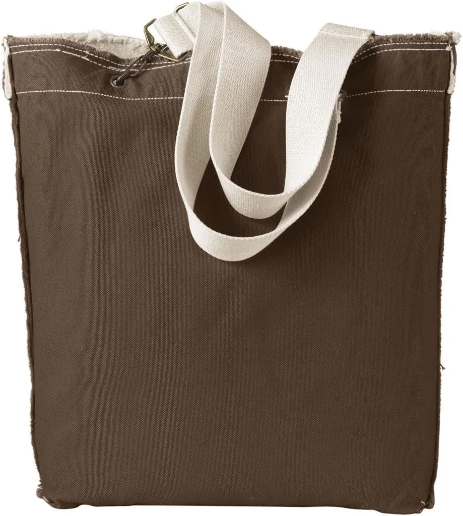 1906-14 oz. Direct-Dyed Raw-Edge Tote