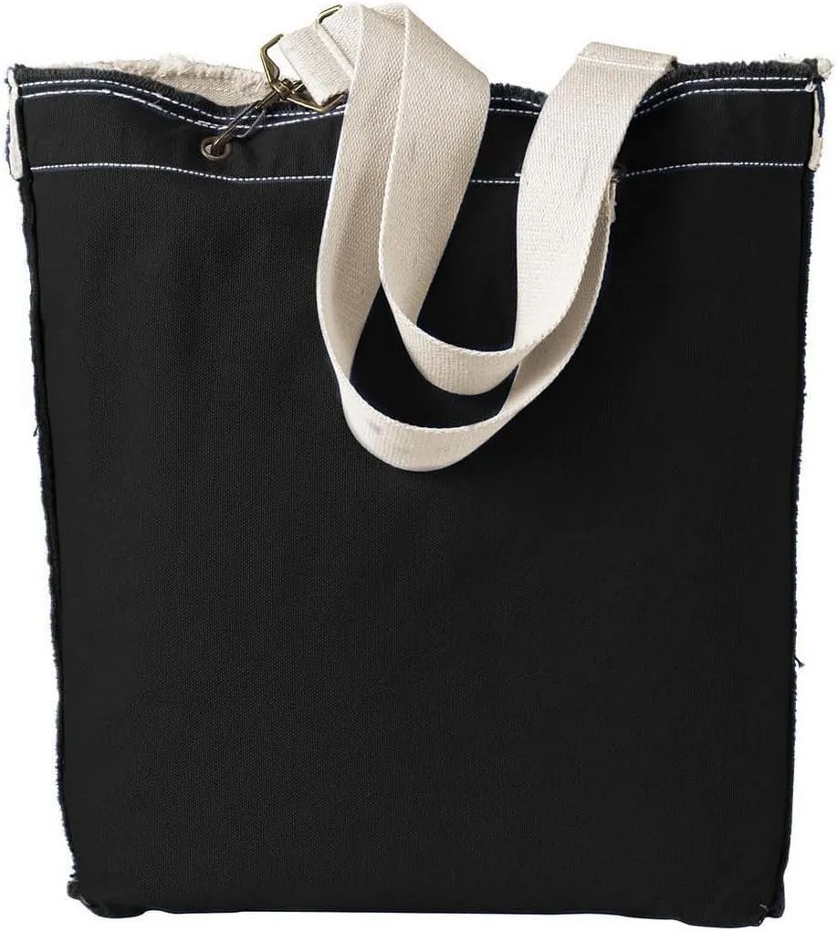 1906-14 oz. Direct-Dyed Raw-Edge Tote