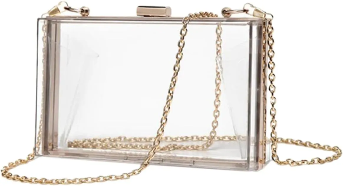 1pc Women Cross Body Bag Evening Bag for Women Acrylic Transparent