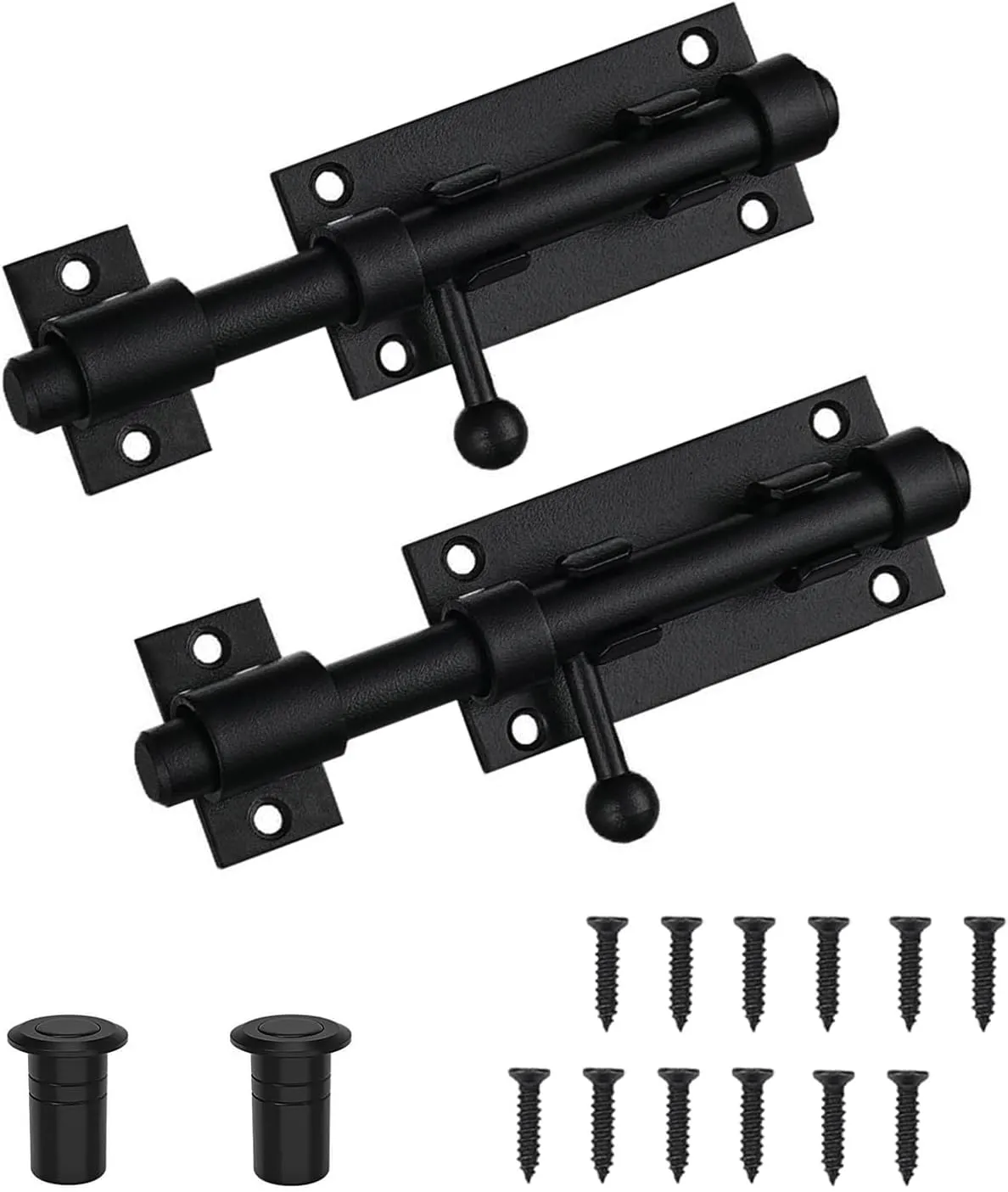 2 Pack 5 Inch Heavy Duty Barrel Lock,Barrel Bolt Latch, Sliding Bolt Gate Lock Door Latches Hardware, Stainless Steel is Used for barn Doors/Fence Doors/Courtyard Doors.