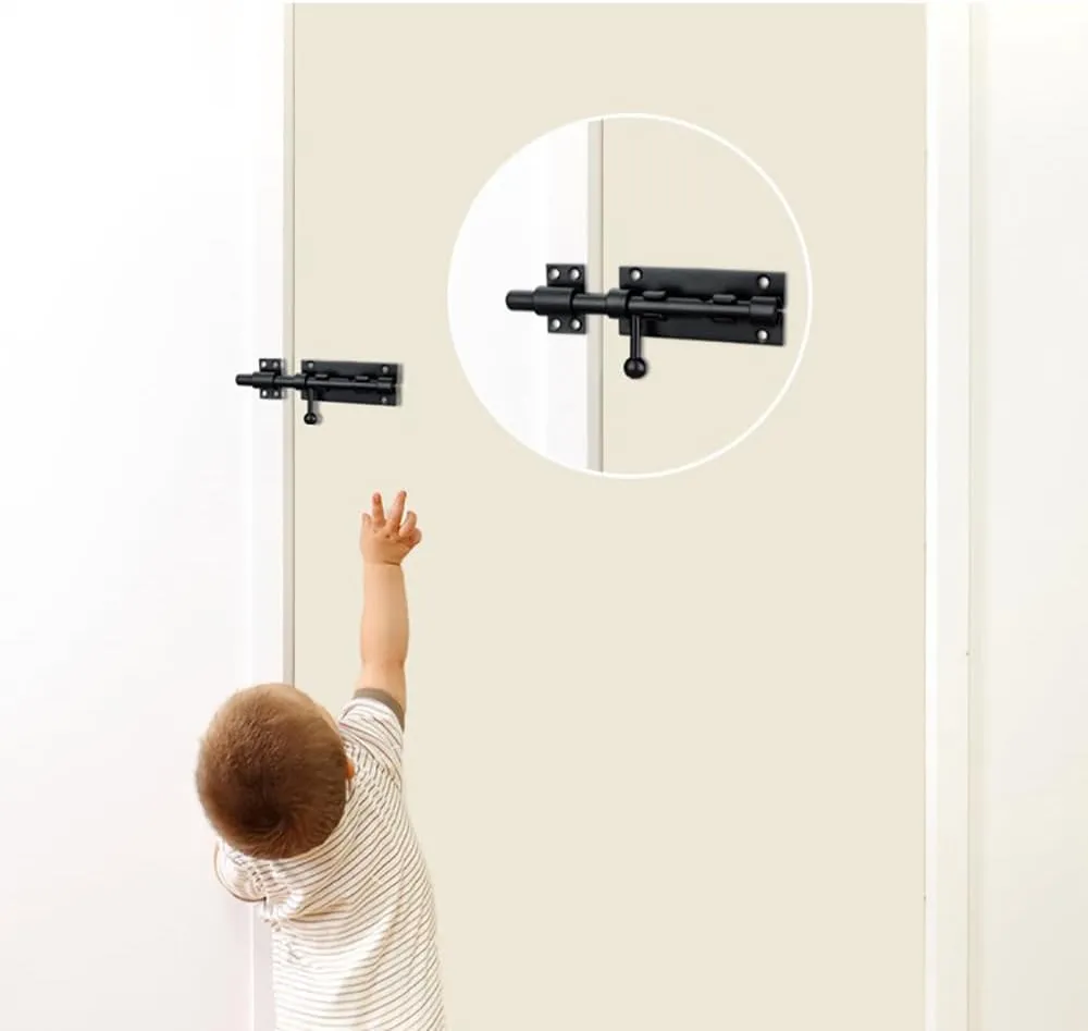 2 Pack 5 Inch Heavy Duty Barrel Lock,Barrel Bolt Latch, Sliding Bolt Gate Lock Door Latches Hardware, Stainless Steel is Used for barn Doors/Fence Doors/Courtyard Doors.