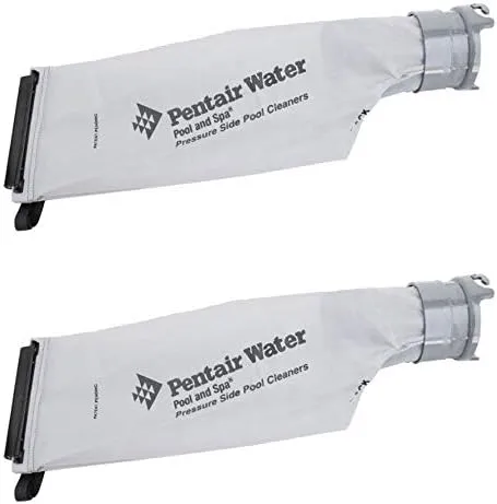 2) Pentair 360009 Letro Legend Snap Lock Cleaner Gray Replacement Debris Bags