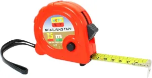 25Ft 7.5M Tools & Home Improvement Plastic Red Lockable Button Pocket Measure Ruler Type Yellow Tape Measures w Strap