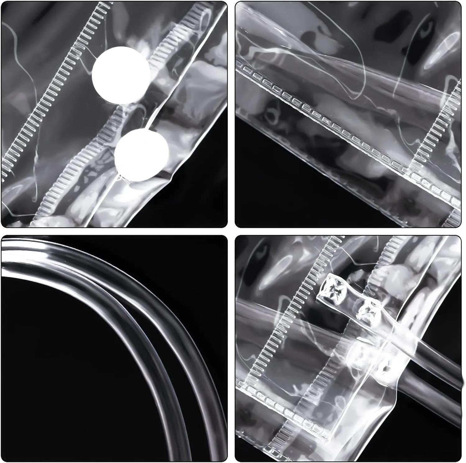 25pcs Clear PVC Gift Bags with Handles - Transparent Reusable Shopping Bags for Wedding, Candy, Dessert & Merchandise (Clear 5.9 * 6.3)