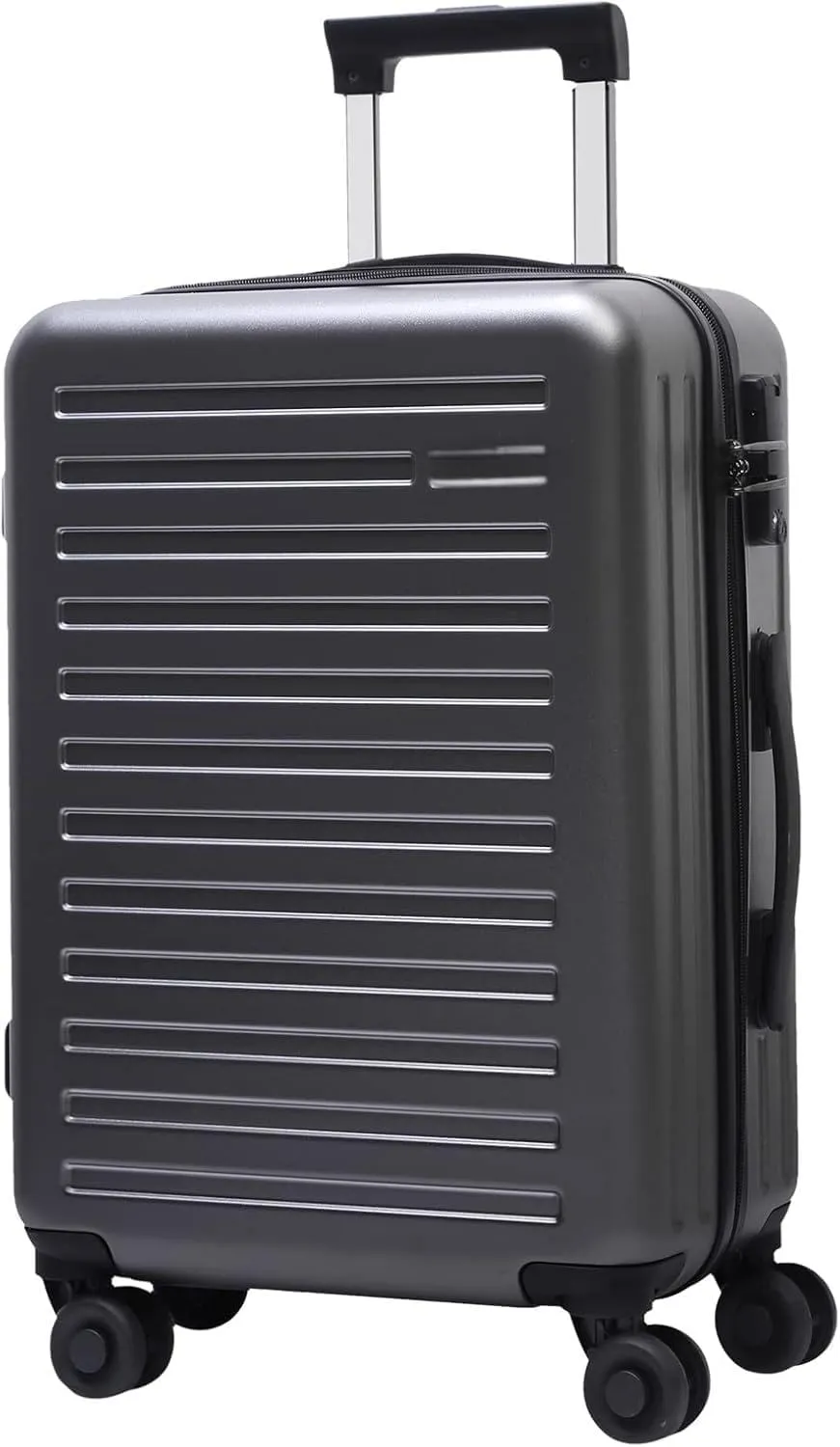 28 Inch Checked Luggage, Lightweight ABS PC Hardshell Suitcase with TSA Lock & Spinner Silent Wheels, Large Size with 101L Capacity, Convenient for Trips, Gray