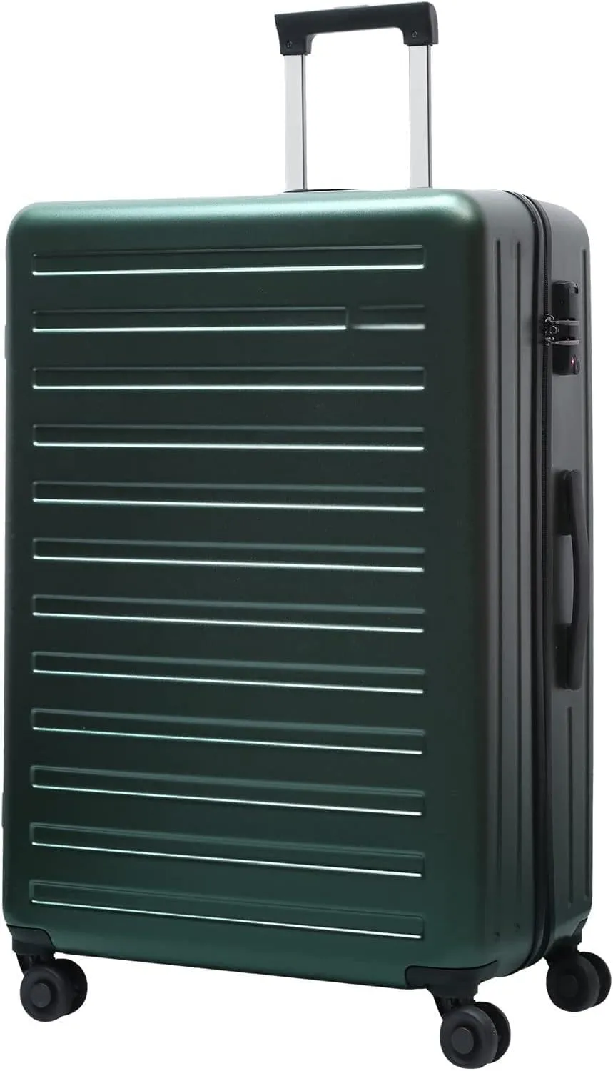 28 Inch Checked Luggage, Lightweight ABS PC Hardshell Suitcase with TSA Lock & Spinner Silent Wheels, Large Size with 101L Capacity, Convenient for Trips