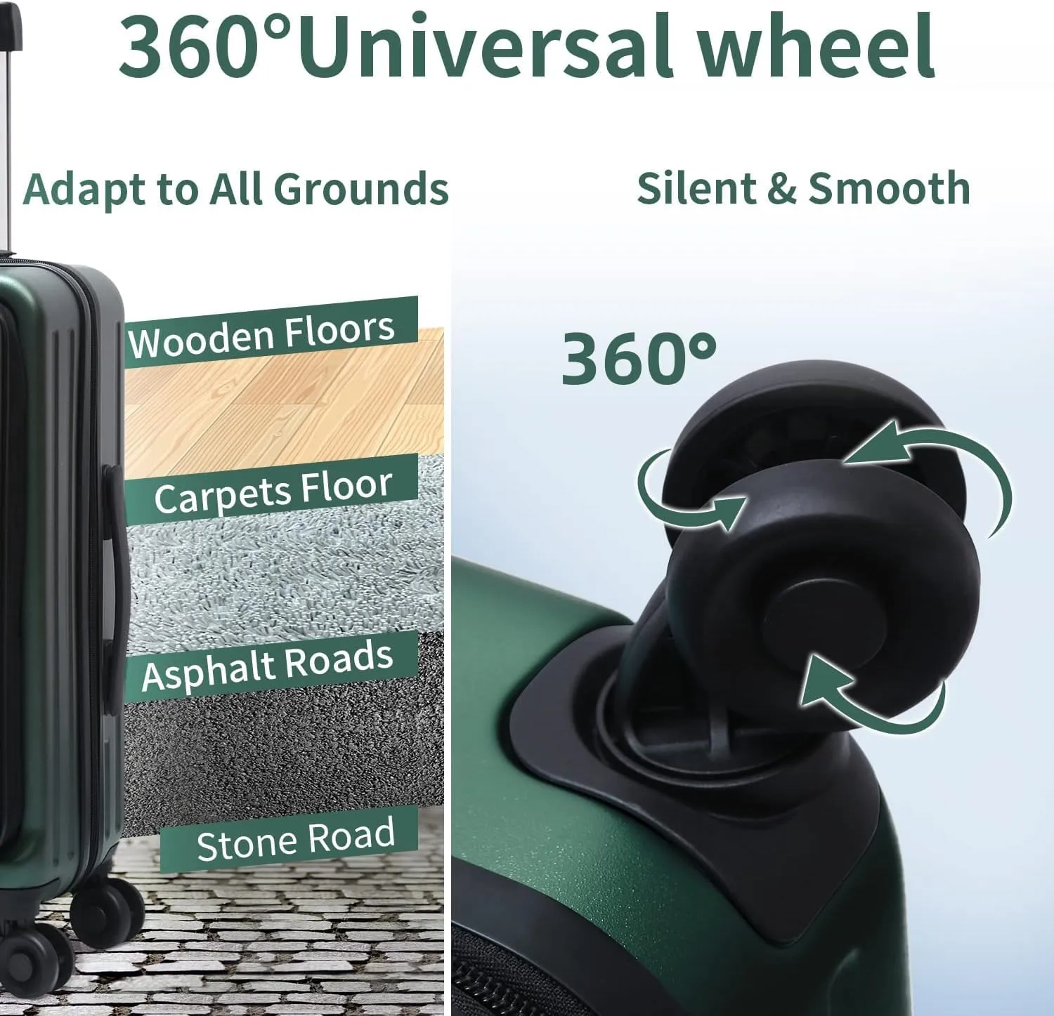 28 Inch Checked Luggage, Lightweight ABS PC Hardshell Suitcase with TSA Lock & Spinner Silent Wheels, Large Size with 101L Capacity, Convenient for Trips