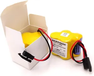 (4-Pack) BR-2/3AGCT4A 6V 4400mAh Replacement Battery for Panasonic FANUC A98L-0031-002 (Black Connector)