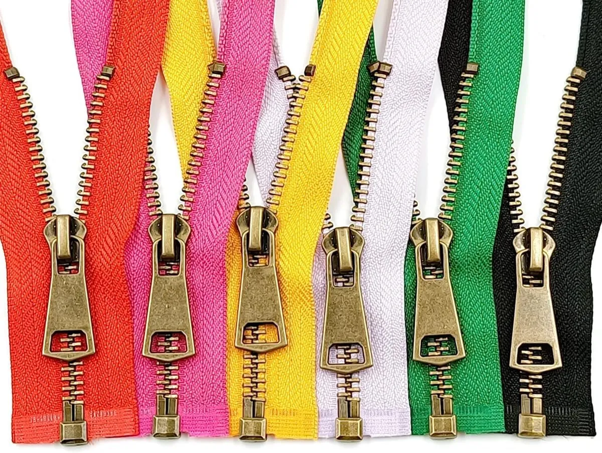 #5 Open-End Metal Zipper, 31.5 Inch Nylon Coil Y-Teeth Separating Jacket Zipper Auto Lock Replacement Zippers for Sewing Tailor Craft Bag, Beige