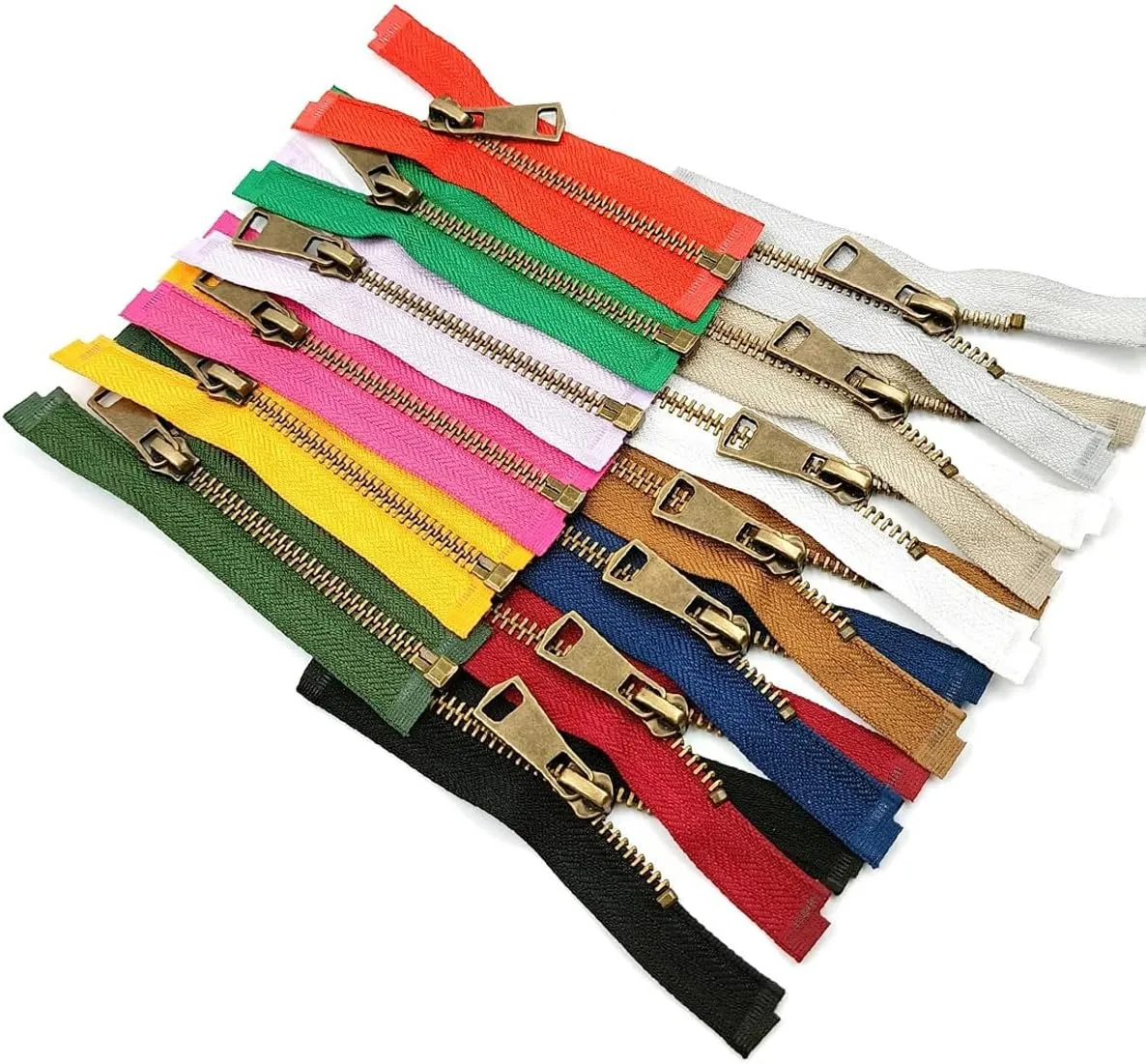 #5 Open-End Metal Zipper, 31.5 Inch Nylon Coil Y-Teeth Separating Jacket Zipper Auto Lock Replacement Zippers for Sewing Tailor Craft Bag, Beige