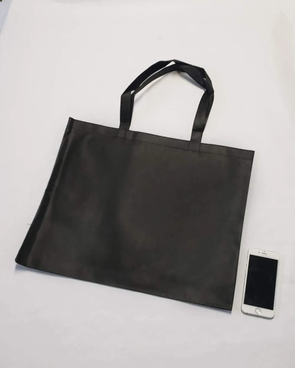 (50 Pack) Set of 50 Cheap Budget Promotional Large Tote Bags (Black)