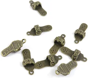 50 PCS Ancient Antique Bronze Fashion Jewelry Making Crafting Charms Findings Bulk for Bracelet Necklace Pendant Retro Accessoires Lots Vintage G5HA1Y Slippers