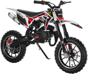 50cc Kids Dirt Bike,New Upgraded 2-Stroke Off-Road Mini Bike with Front & Rear Disc Brake,Max Load 330 Lbs,Gas Power Dirt Bikes for Kids 8-14,Mini Dirt Bike with Max Speed 40km/H Best Gift fo