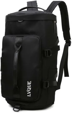 55L Unisex Wet & Dry Separation Gym Bag With Shoes Compartment,Pack Duffel Bag With Hidden Removable Straps.