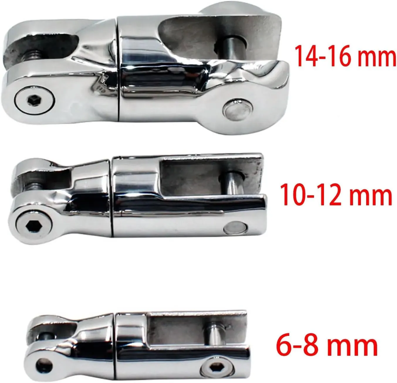 6-8 mm /10-12mm / 14-16mm Boats Anchor Chain Swivel Connector Stainless Steel 316 Marine Hardware Boats Anchor Chain Connector