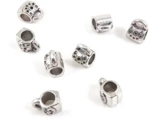 80 Pieces Antique Silver Tone Jewelry Making Charms Findings Fashion Wholesale Supplies Pendant Lots Bulk Supply L1FU7Z Handbag Purse Loose Beads
