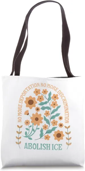 Abolish ICE Retro Protest Resist Support Immigrants Refugees Tote Bag