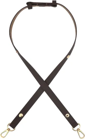 Adjustable Genuine Vachetta Leather Purse Strap Replacement for Crossbody and Shoulder Bag, Crossbody Straps for Purses, Handbags, Fit for LV Onthego Bag, with Gold Metal Buckle, 26-43 Inch