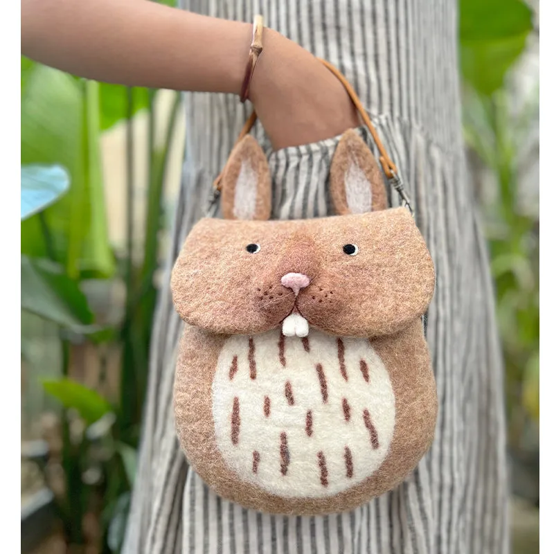 Adorable Animal Felted Wool Bags: Perfect Gifts of Charm and Versatility!