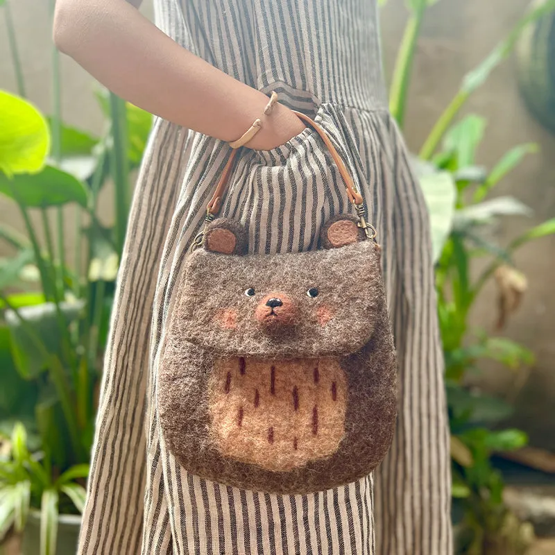 Adorable Animal Felted Wool Bags: Perfect Gifts of Charm and Versatility!