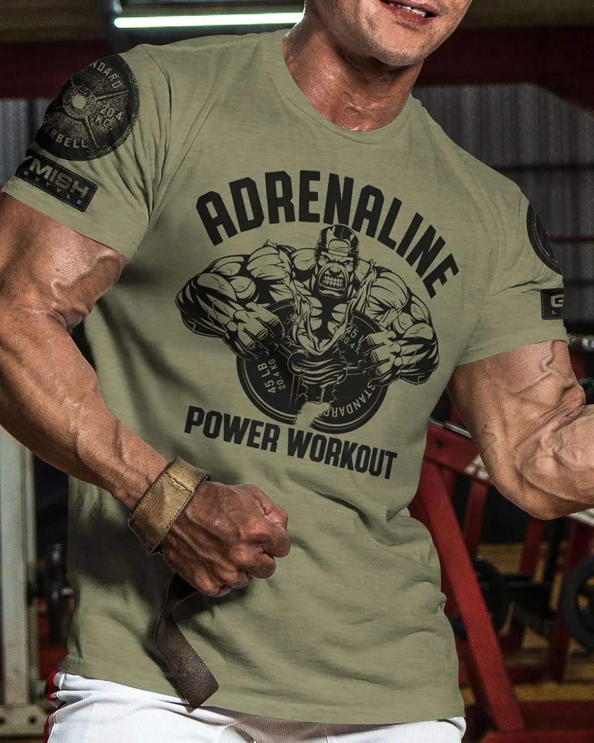 Adrenalin Pure Power Motivational Workout Shirts for Men