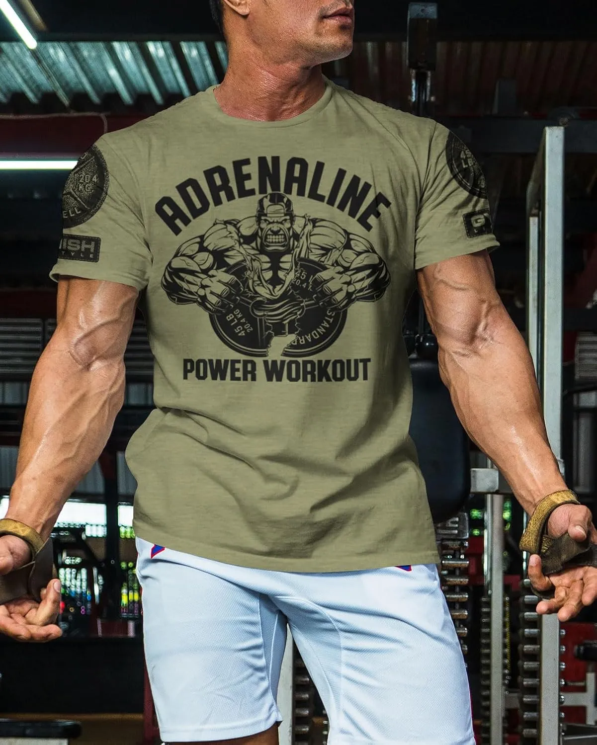 Adrenalin Pure Power Motivational Workout Shirts for Men