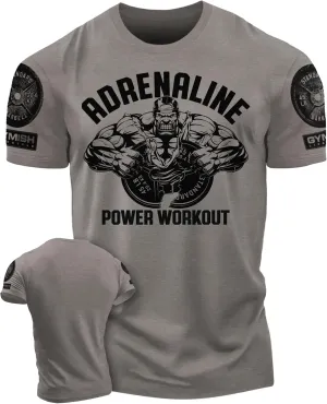 Adrenalin Pure Power Motivational Workout Shirts for Men