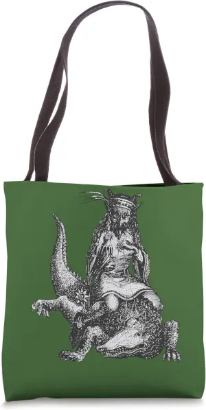 Agaress The Old Duke Riding Upon A Crocodile Vector Art Tote Bag