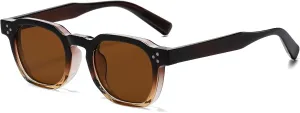 AIEYEZO Retro Sunglasses for Womens Mens Square Thick Framed Shades Trendy Vintage Sun Glasses