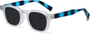 AIEYEZO Retro Sunglasses for Womens Mens Square Thick Framed Shades Trendy Vintage Sun Glasses