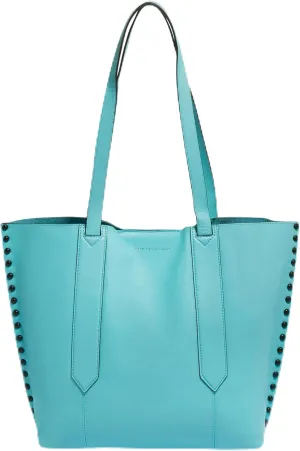 Aimee Kestenberg Busy Bee Unlined Tote Bag for Women - Shoulder Leather Tote Purse Handbag with Pockets - Black