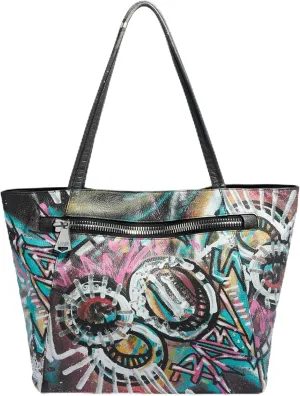 Aimee Kestenberg Tamitha Tote Bag for Women - Shoulder Leather Tote Purse Handbag with Pockets - 80s Baby