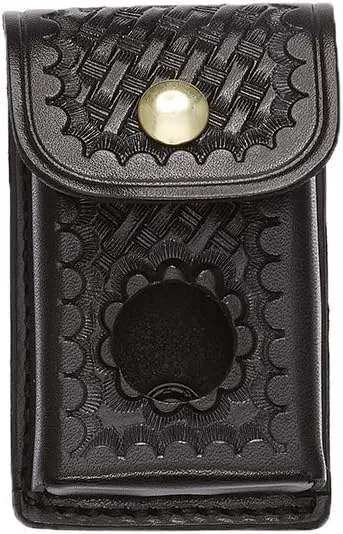 Aker Leather Products Body Alarm Case 584 Body Alarm Case, Basketweave, Black
