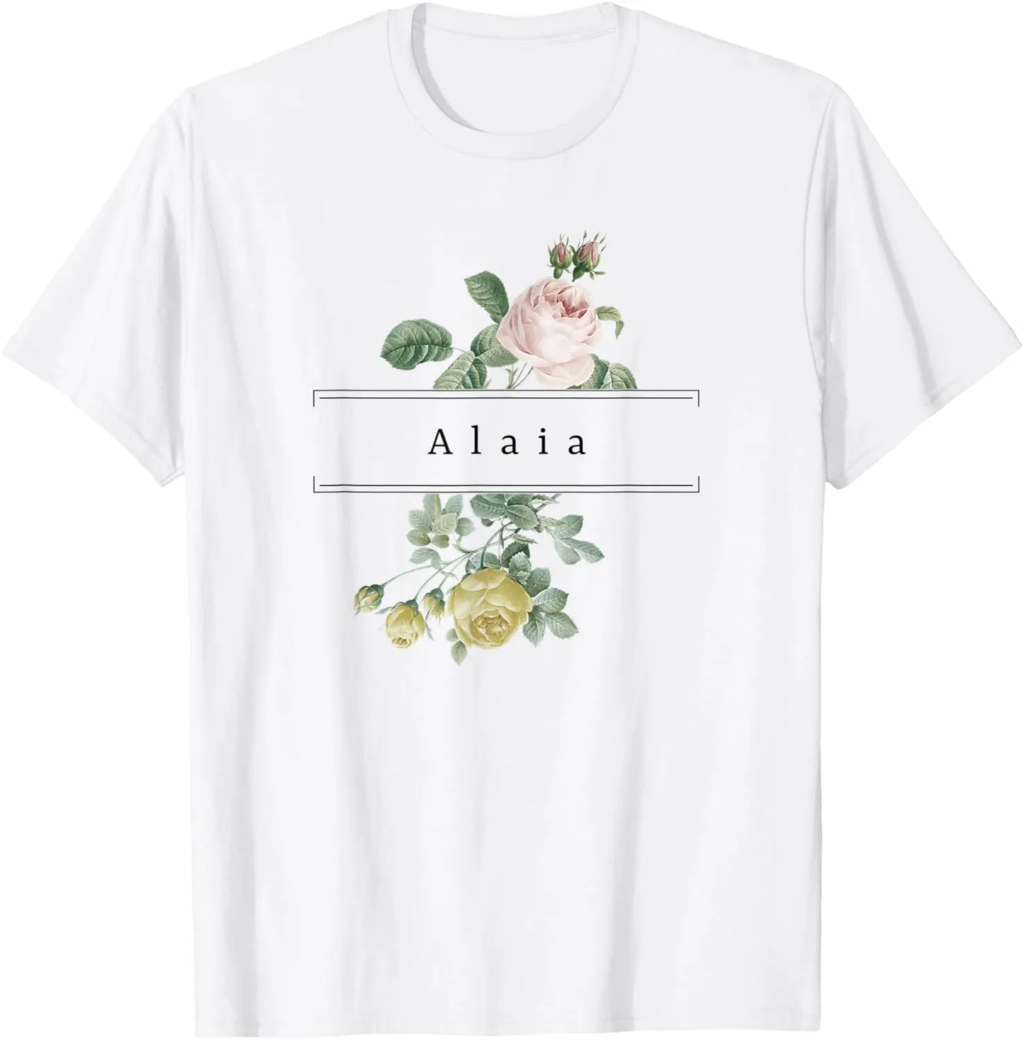 Alaia First Name Vintage Roses Wedding Shower Rose T-Shirt