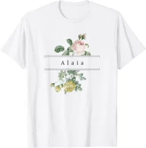 Alaia First Name Vintage Roses Wedding Shower Rose T-Shirt
