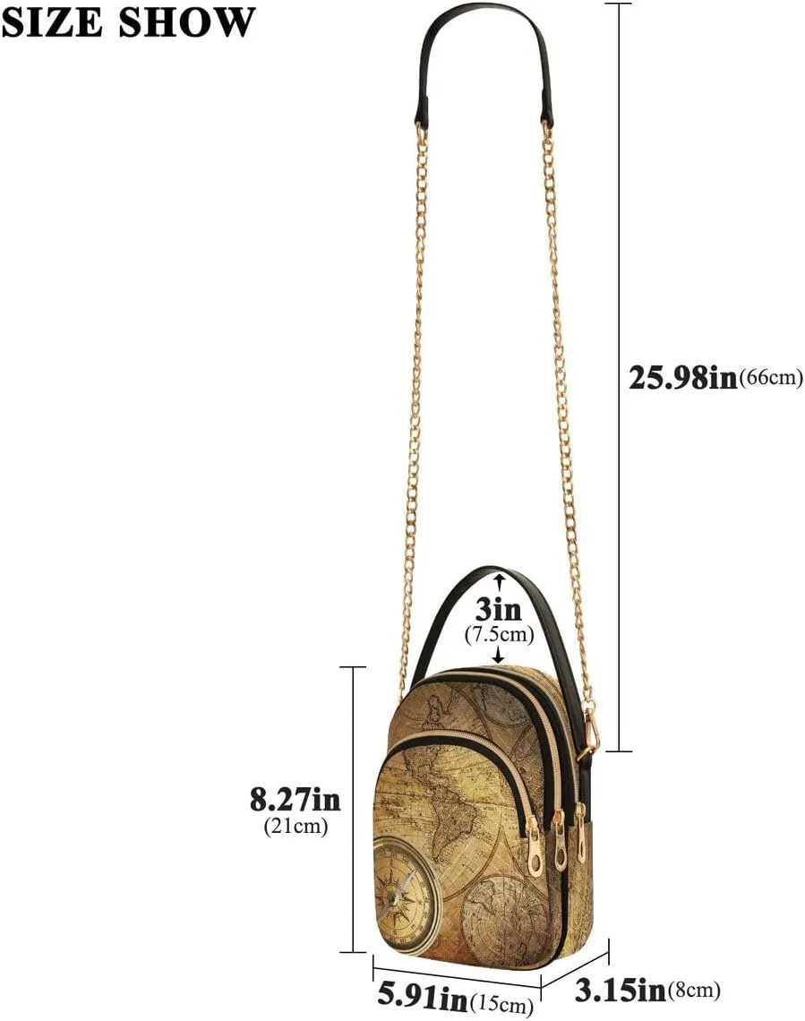 ALAZA Crossbody Bag Small Shoulder Handbags Leather Purse for Women