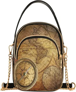 ALAZA Crossbody Bag Small Shoulder Handbags Leather Purse for Women