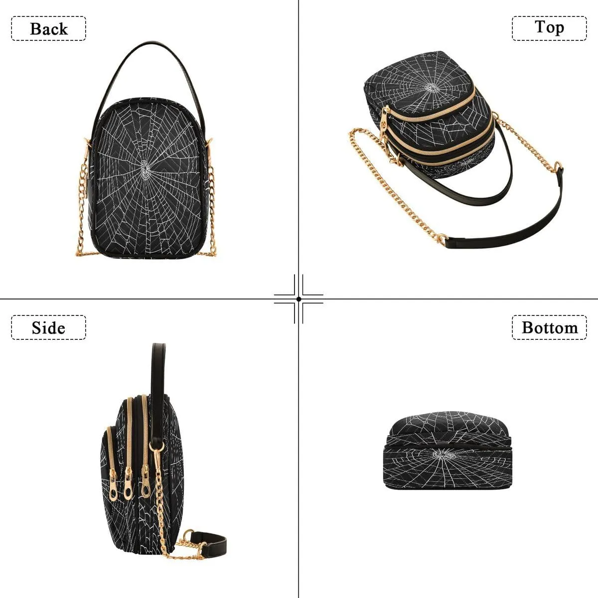 ALAZA Crossbody Bag Small Shoulder Handbags Leather Purse for Women