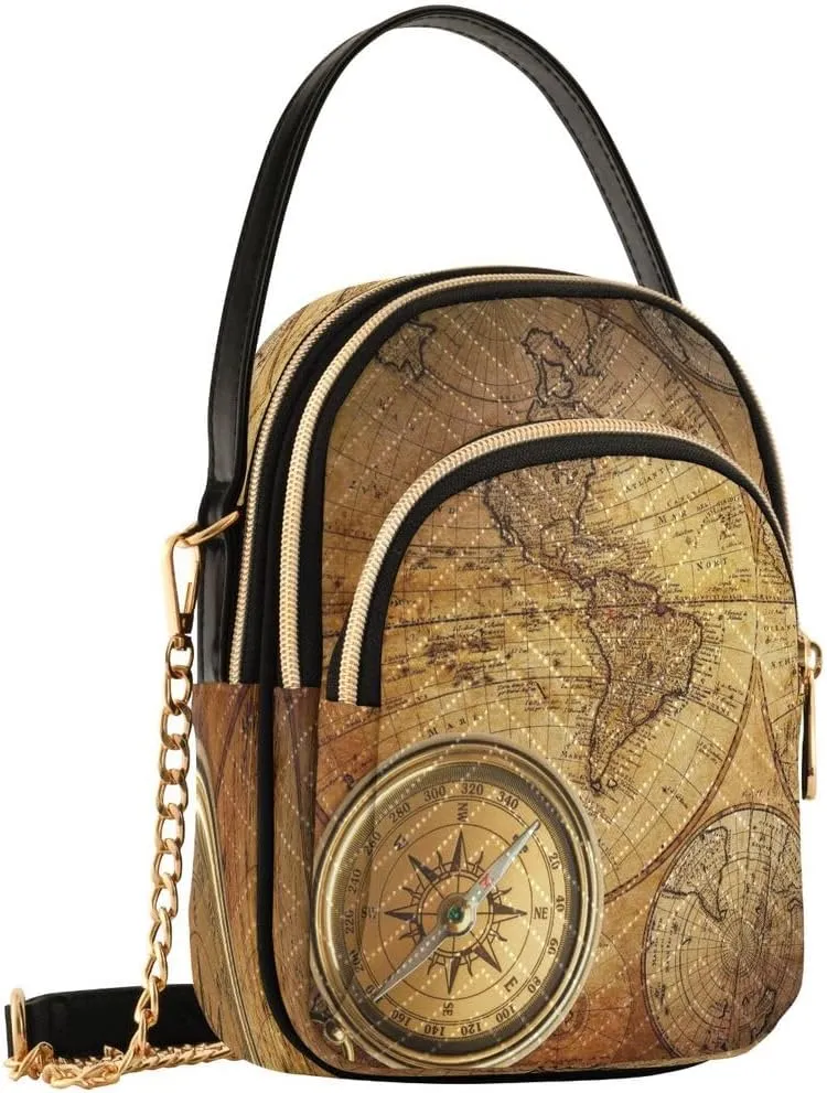 ALAZA Crossbody Bag Small Shoulder Handbags Leather Purse for Women