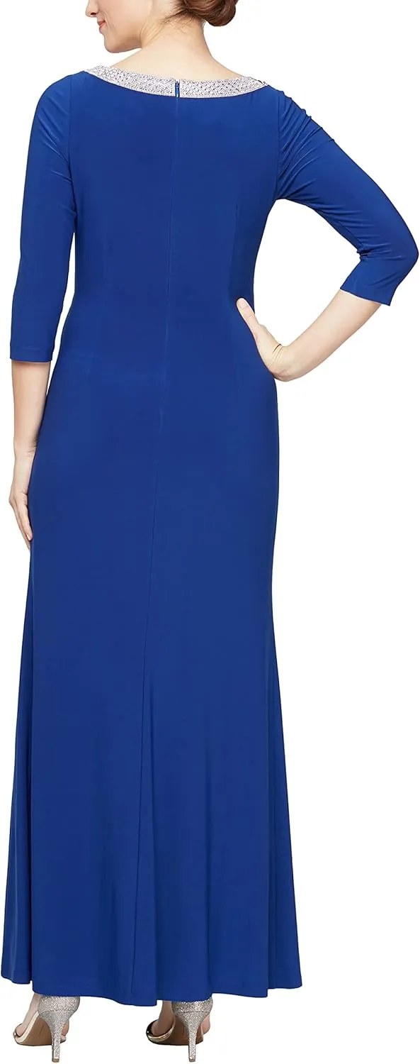 Alex Evenings Women's Dress with Keyhole Cutout (Petite and Regular)