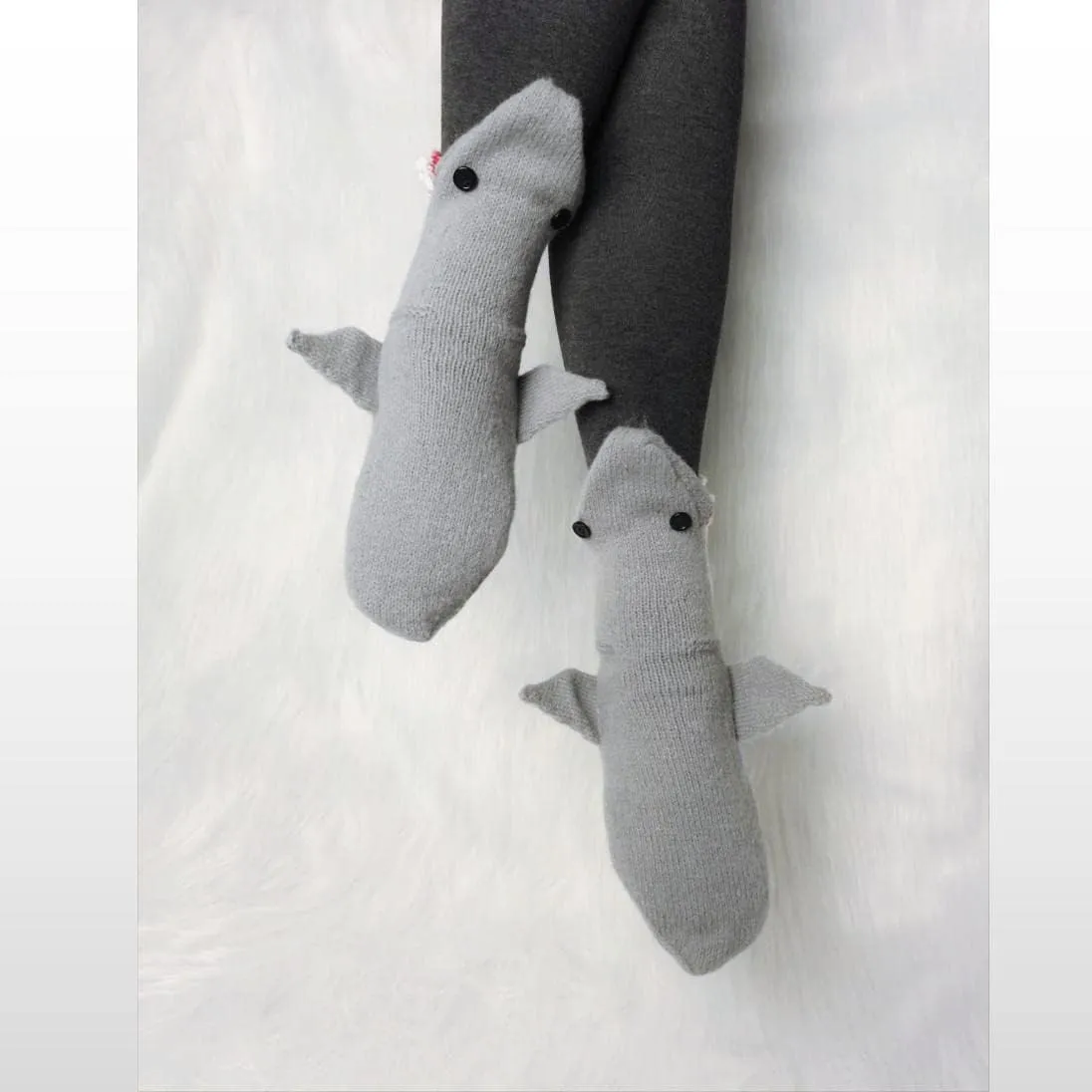 Alligator Socks Shark Socks Biting Leg, Novelty Knit Crocodile Socks, Funny Animal Floor Socks for Adult