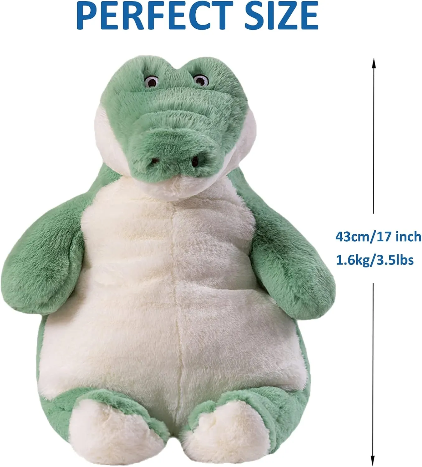 Alligator Weighted Stuffed Animals, 17" 3.5 lbs Weighted Crocodile Plush Toy Large Weighted Plush Animal Pillow Gifts for Boys and Girls