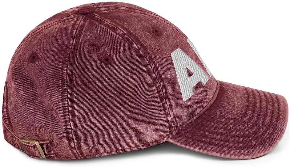 ALO Airport Hat (Embroidered Vintage Cotton Twill Cap) Flying to Waterloo Airport Gift