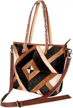 American Darling ADBG533 Tote Hair On Genuine Leather Women Bag Western Handbag Purse