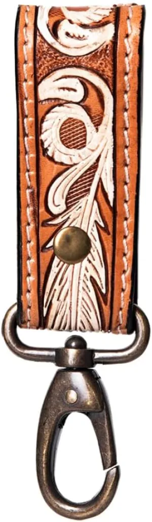 American Darling ADKR210M Hand Tooled Carved Genuine Leather Keyring