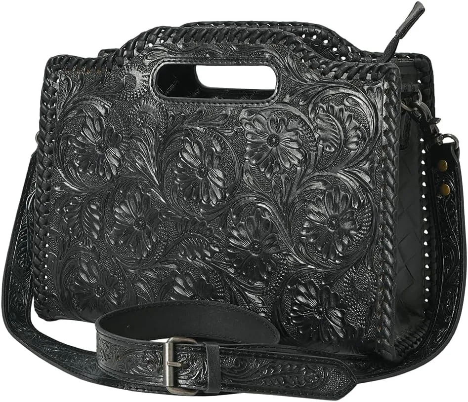 American Darling Clutch Hand Tooled Genuine Leather Women Bag Western Handbag Purse
