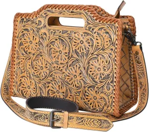 American Darling Clutch Hand Tooled Genuine Leather Women Bag Western Handbag Purse